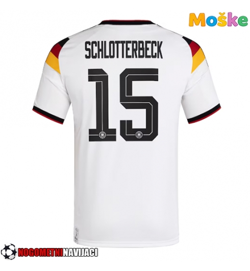 Moške Nogometnih dresov Nemčija Nico Schlotterbeck #15 Domači SP 2026 Kratki rokavi Moške Nogometnih dresov Nemčija Nico Schlotterbeck #15 Domači SP 2026 Kratki rokavi